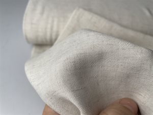 Hør / viscose - natur, tynd og lækker med flot struktur i offwhite